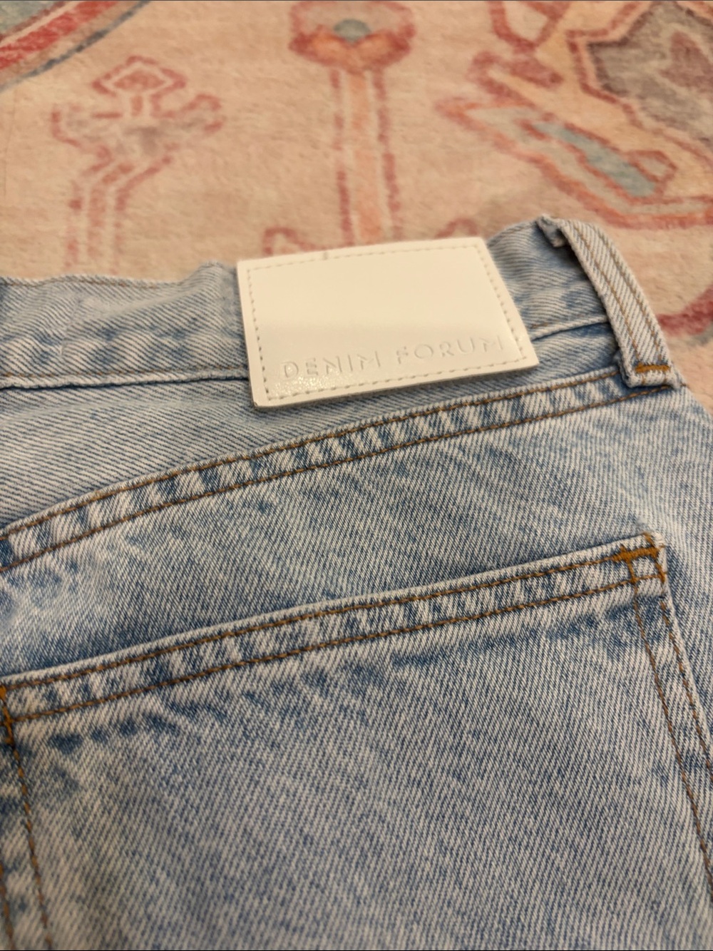 Denim Forum by Aritzia The Farrah High-Rise Wide-Leg Jeans Blue Light Wash - Picture 7 of 7